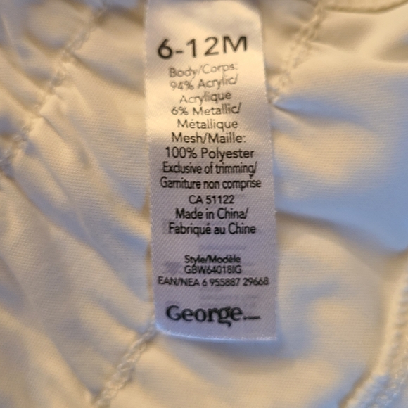 Ivory short sleeved sweater dress with lace ruffle bottom - Picture 3 of 3